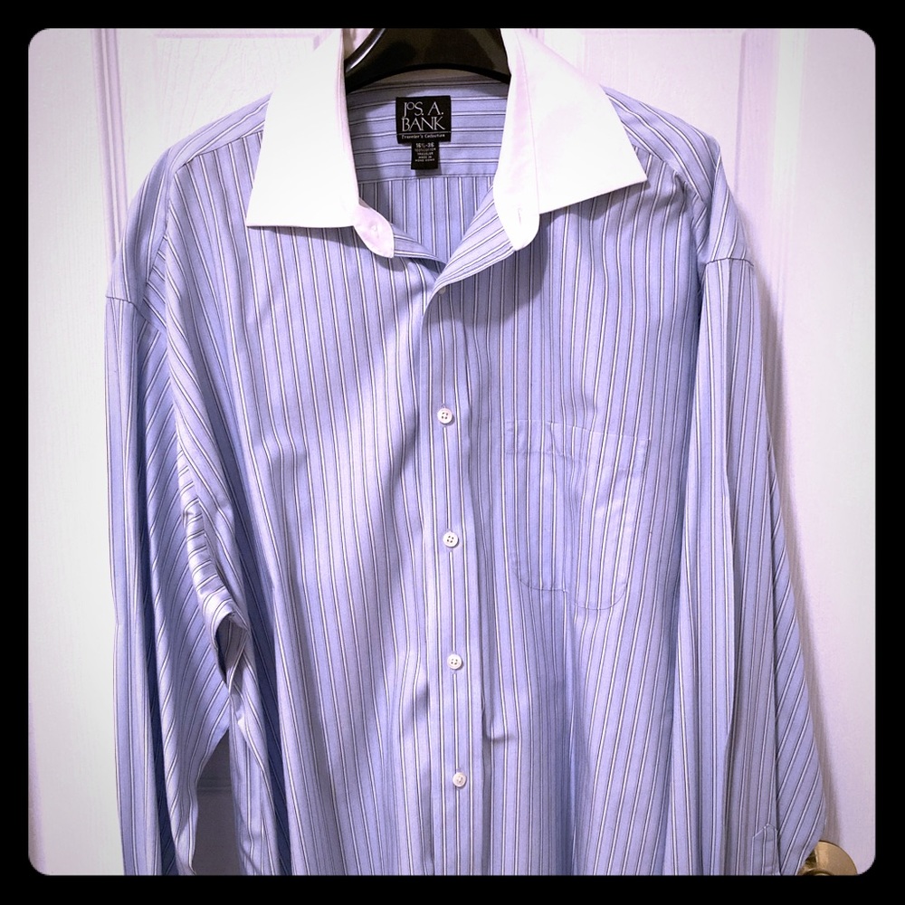 JOS A BANK Men’s Classic Fit Dress Shirt - Blue